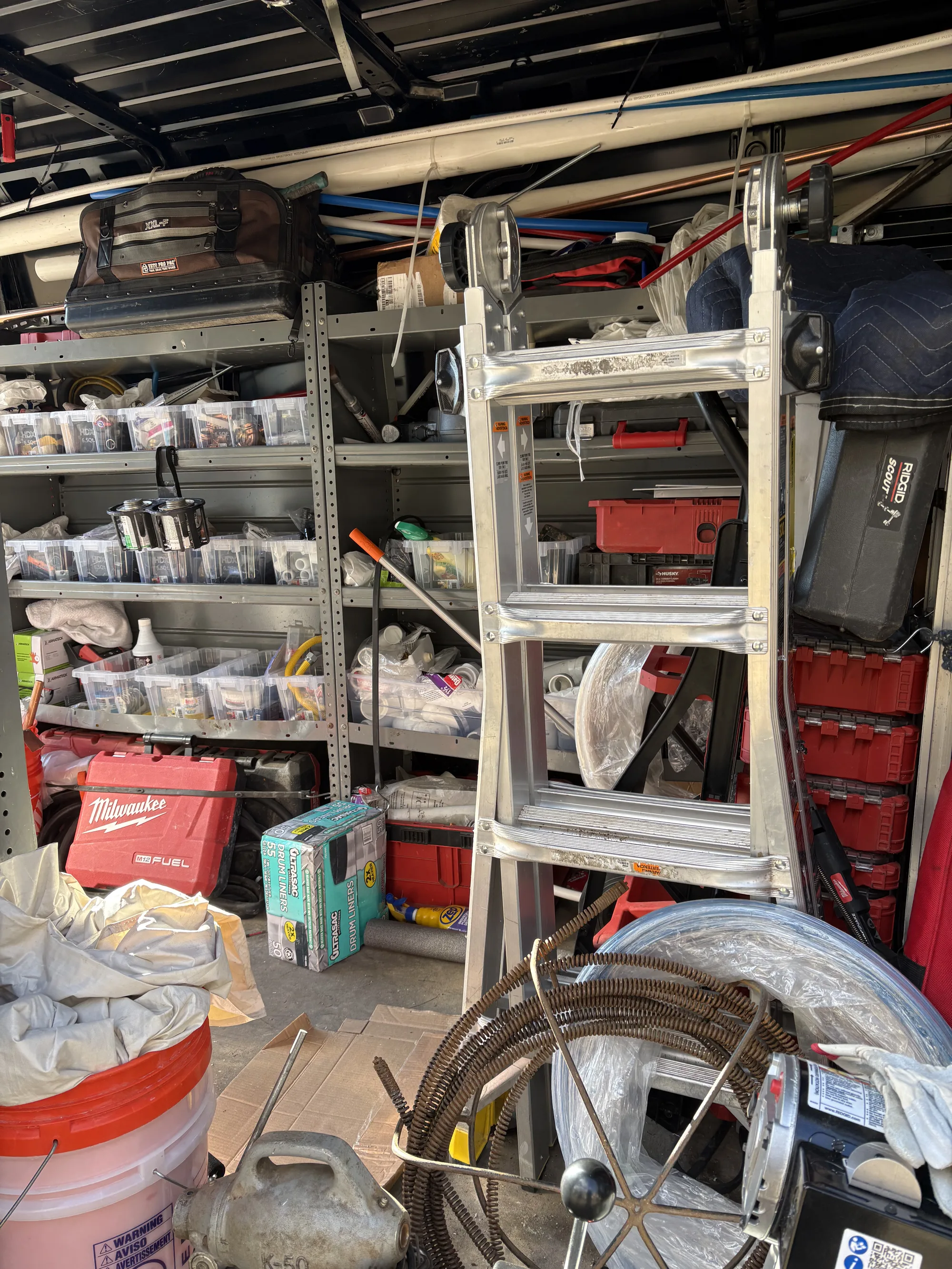 Inside of CBP Van