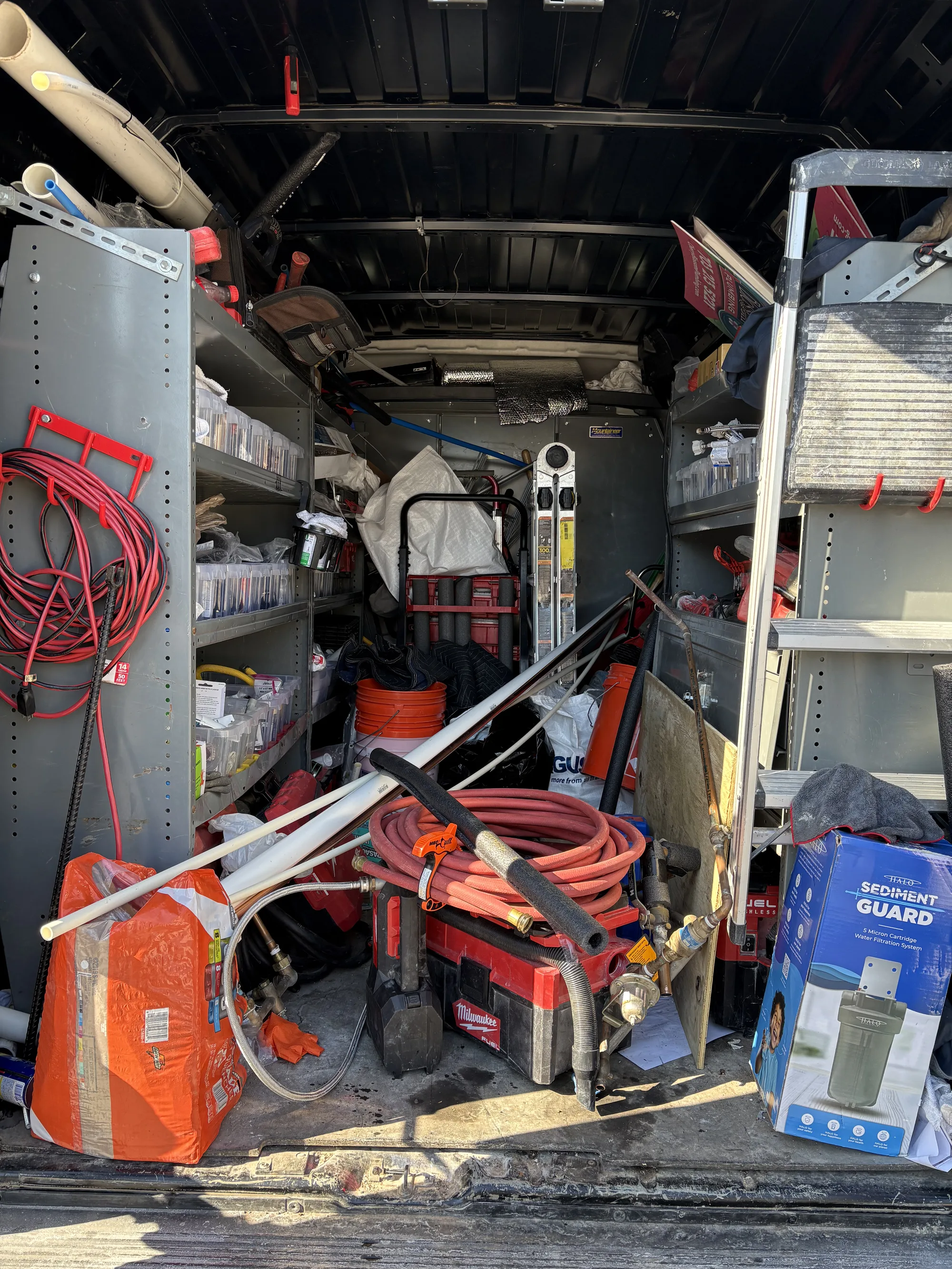 Inside of Van During a Job