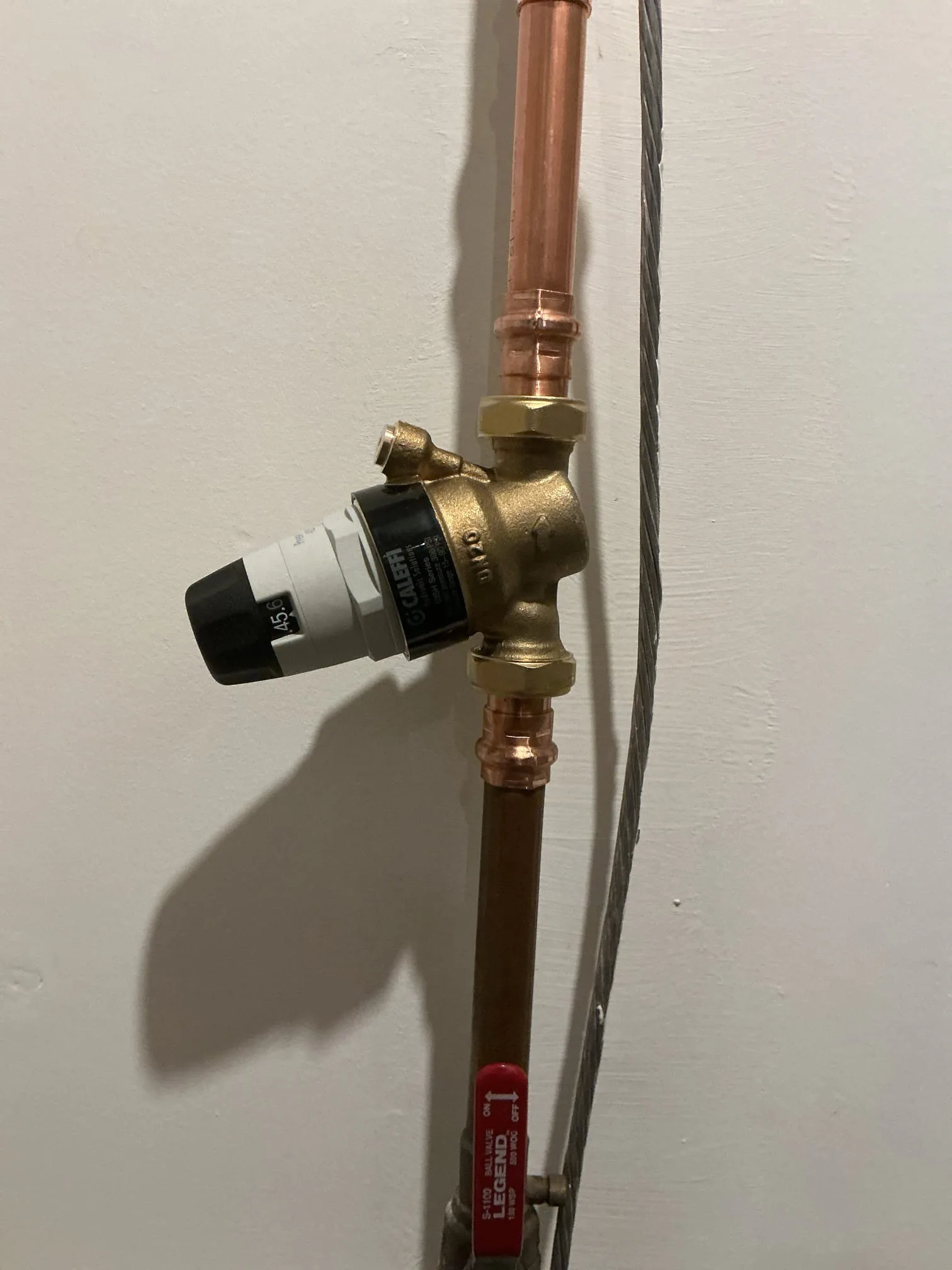 Pressure reducing valve installation