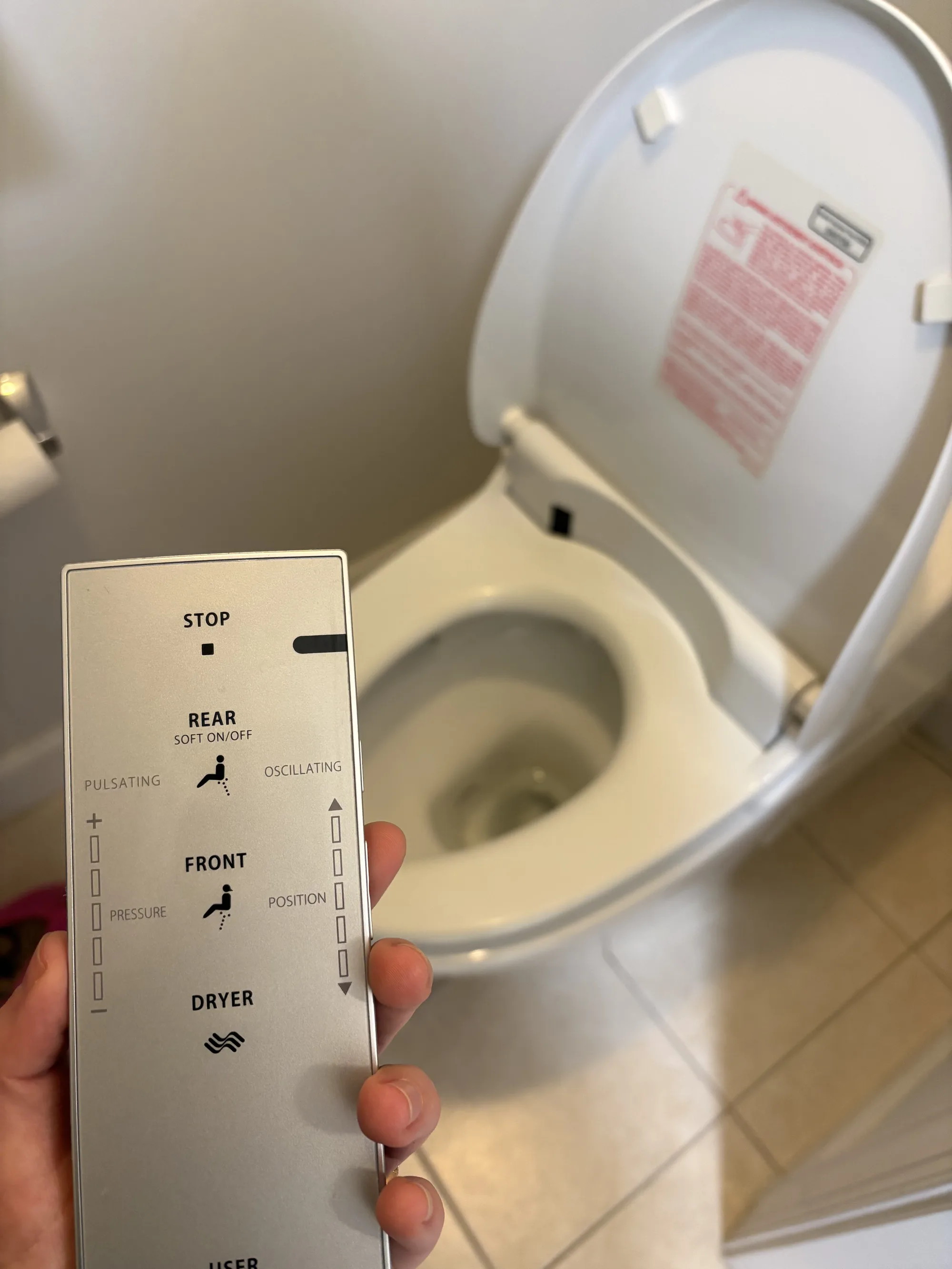 Smart Toilet with Remote Front